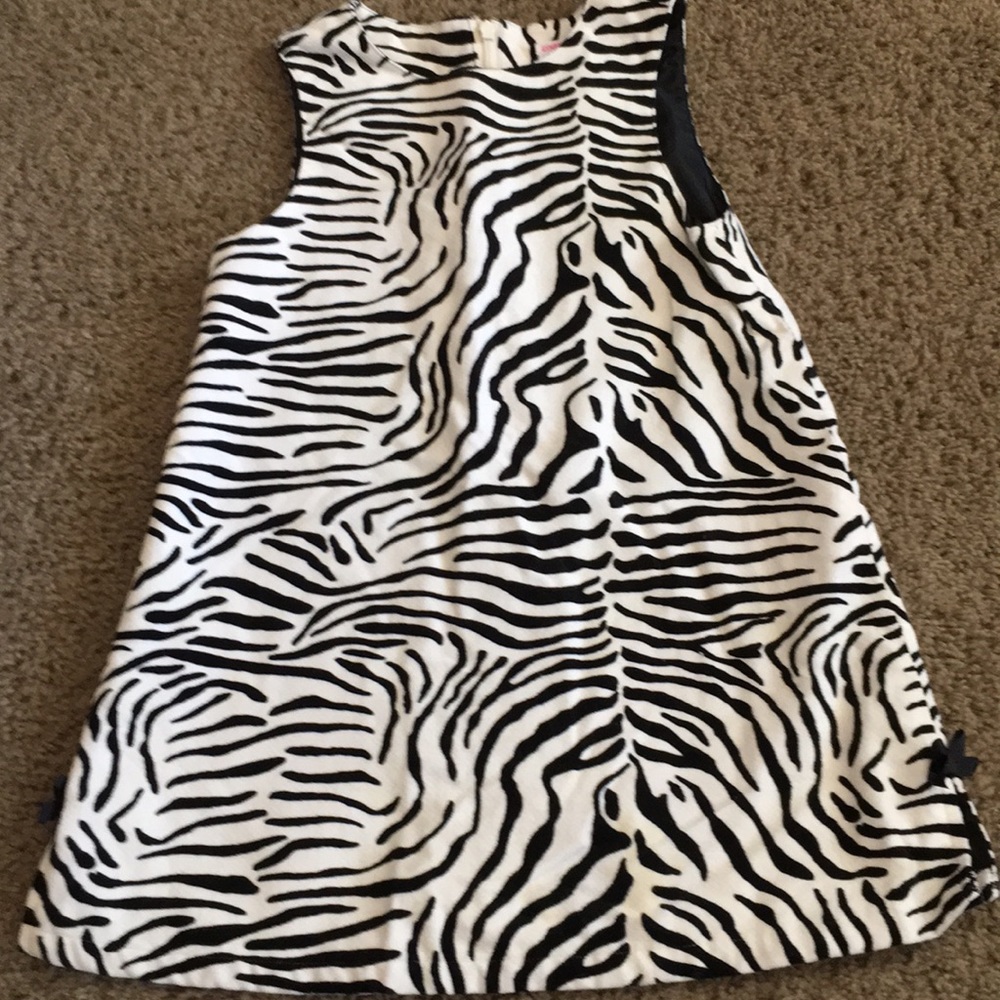 Vintage Gymboree Mod Zebra lined print  jumper dress Sz 5
